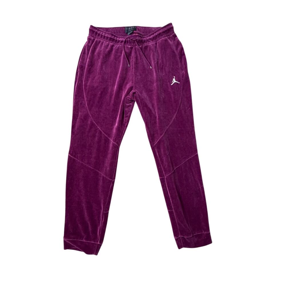 Jordan Men's Unisex Purple Velour Sweatpants Tapered Joggers Gym Lounge sz XL